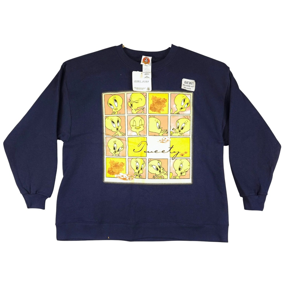 Looney Tunes Jerry Leigh Tweety Bird Graphic‎ Print Sweatshirt Relaxed Fit M/L